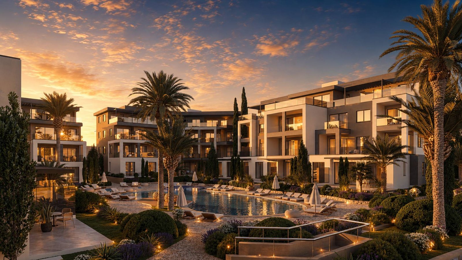 Chic Family Dwelling Apartments / Penthouses in Geroskipou with 2 bedrooms