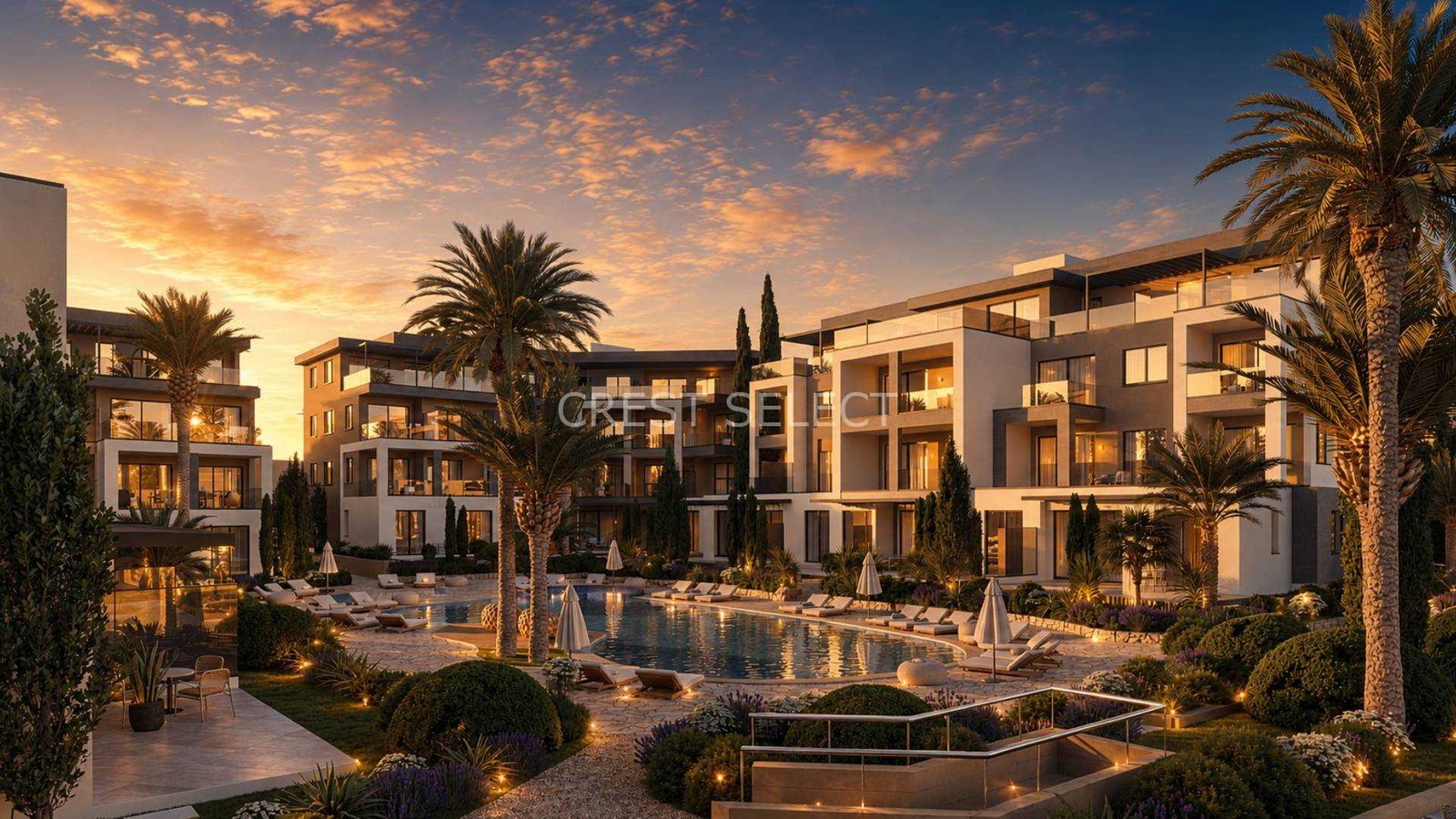 Stylish Bachelor Pad Apartments / Penthouses in Geroskipou with 1 bedrooms
