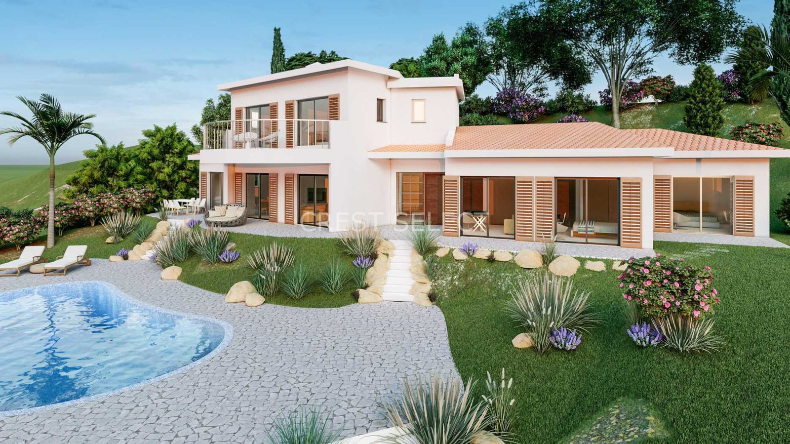 Modern Family Paradise Villas / Houses in Tsada with 5 bedrooms