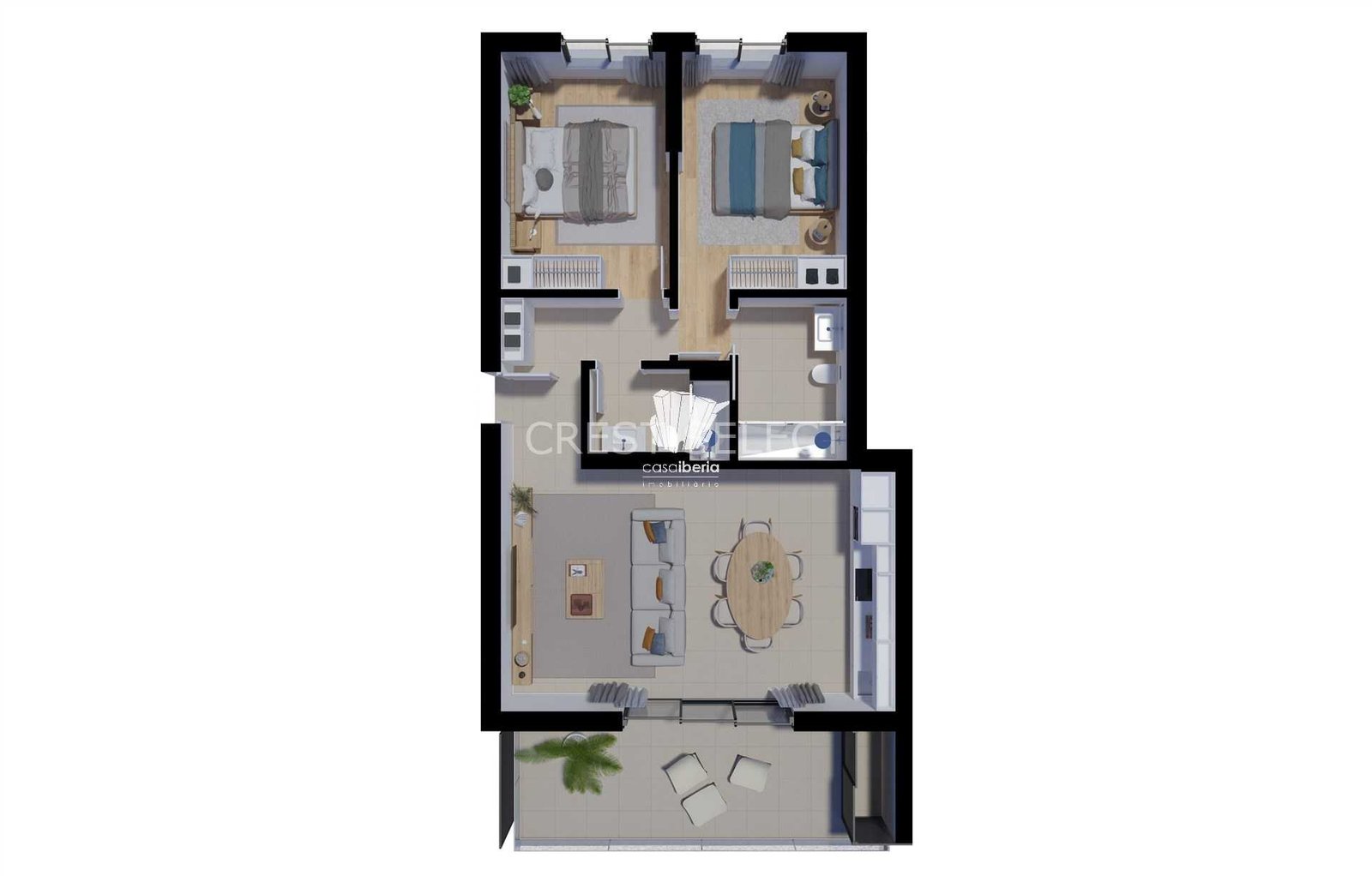 Bright Family Home Apartment in Faro  with 2 bedrooms