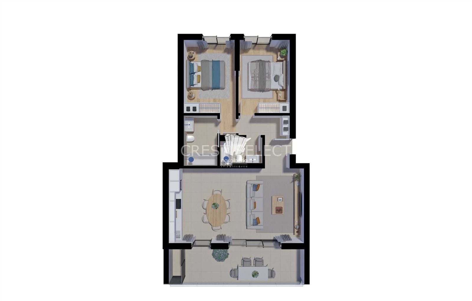 Bright Family Home Apartment in Faro  with 2 bedrooms